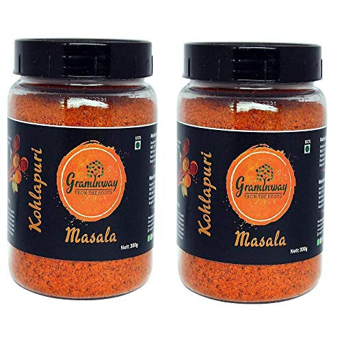 Graminway Kolhapuri Masala Organic Homemade Indian Powdered Spices for Healthy Cooking 200 Gm Each Pack of 2 Graminway Kolhapuri Masala Organic Homemade Indian Powdered Spices for Healthy Cooking 200 Gm Each Pack of 2