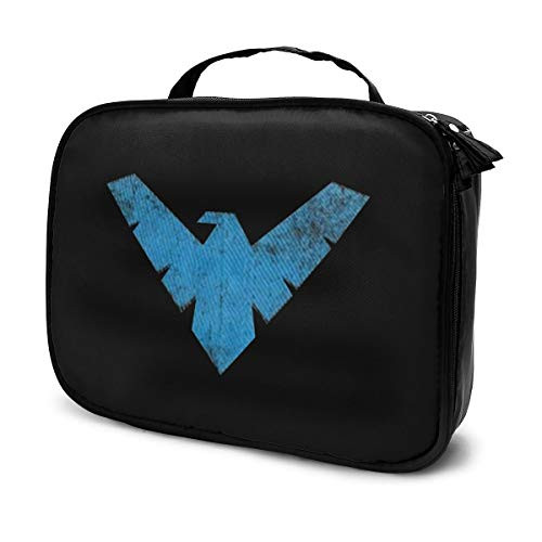 Nightwing Cosmetic Bag Portable Makeup Pouch Travel Hanging Organizer Bag for Women Girls