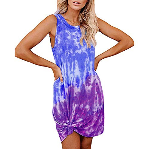 Quealent Dresses for Women Casual SummerWomens Summer Dresses Tie Dye Dresses Casual Sleeveless T Shirts Mini Tank Dress Purple Quealent Dresses for Women Casual SummerWomens Summer Dresses Tie Dye Dresses Casual Sleeveless T Shirts Mini Tank Dress Purple