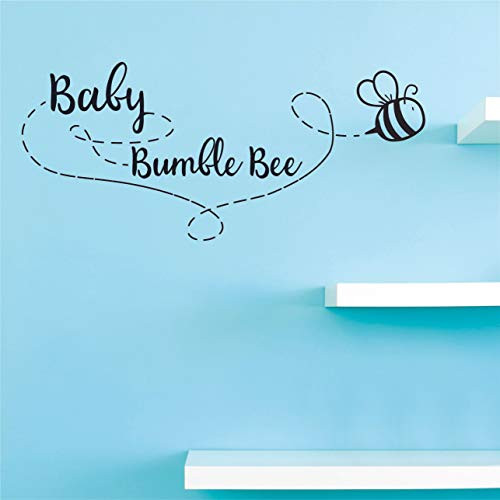 Baby Bumble Bee Kids Song Jingle Nursery Rhyme Wall Sticker Vinyl Wall Art Decal for Girls Boys Baby Kid Bedroom Nursery Daycare Kindergarten Decor Stickers Wall Art Vinyl Decoration Size  24x30 inch