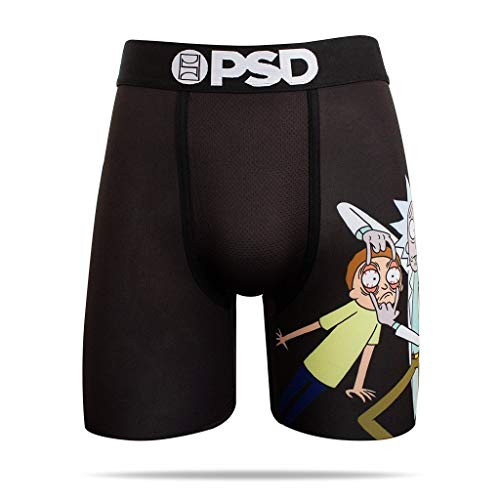 PSD Rick  and  Morty Look Boxer Briefs Compression Underwear for Men Extra Large Black