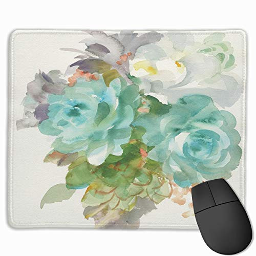 Personalized Mouse Pad Gaming Mouse Pad Best Mouse Pad Ergonomic Mouse Pad Garden Bouquet Blue