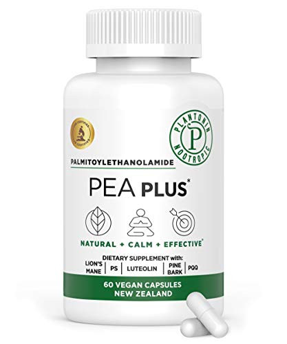 Plantonin Pea Plus Nootropic-Palmitoylethanolamide  60 Capsules -Promotes Healthy Inflammatory Response-Supports Joint Pain Management-Luteolin Phosphatidylserine Enzogenol  and  Pyrroloquinoline-Vegan