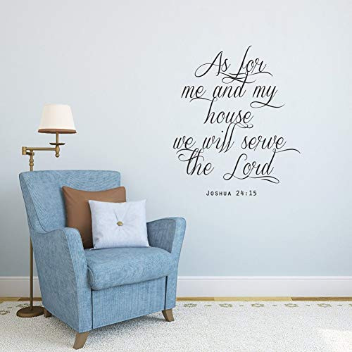 Biaues Vinyl Wall Decal Wall Stickers Art Decor Peel and Stick Mural Removable Decals Christian Joshua Quotes As for Me and My House We Will Serve The Lord for Home Decor Biaues Vinyl Wall Decal Wall Stickers Art Decor Peel and Stick Mural Removable Decals Christian Joshua Quotes As for Me and My House We Will Serve The Lord for Home Decor