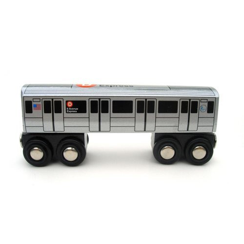 Munipals Wooden Railway NYC Subway Car D Train