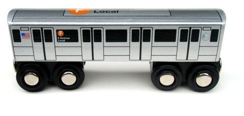 Munipals NYC Subway F Car Toy Train Wooden Railway Compatible