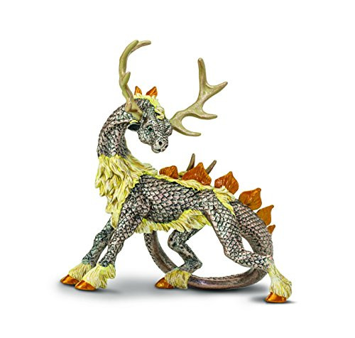 Safari Ltd. Stag Dragon - Realistic Hand Painted Toy Figurine Model - Quality Construction from Phthalate, Lead and BPA Free Materials - For Ages 3 and Up