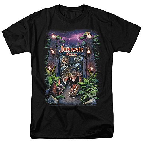 Popfunk Jurassic Park Welcome to The Park T Shirt  and  Stickers  Black  Large