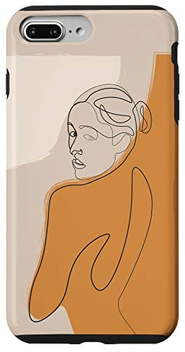 iPhone 7 Plus 8 Plus Abstract One Line Drawing of a woman Minimal Modern Art Case