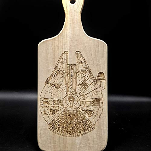 MILLENNIUM FALCON Engraved Cutting Board   Inspired by Star Wars   Personalized