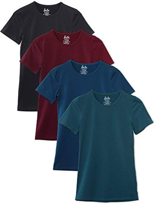 Kalon Womens 4-Pack Crewneck T-Shirt Base Layer X-Large Winter Kalon Womens 4-Pack Crewneck T-Shirt Base Layer X-Large Winter