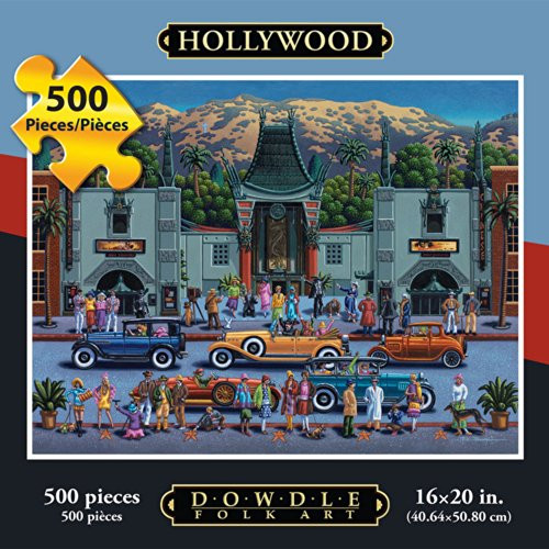 Jigsaw Puzzle - Hollywood 500 Pc By Dowdle Folk Art Jigsaw Puzzle - Hollywood 500 Pc By Dowdle Folk Art