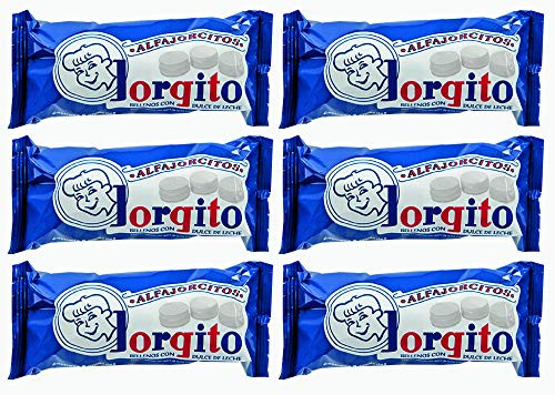 Jorgito Mini alfajores azucarados con dulce de leche 6 packs of 6. Total 36 units
