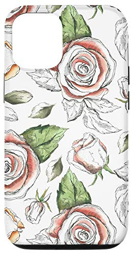 iPhone 12 12 Pro PRETTY FLORAL FLOWER PHONE CASE ROSE GARDEN RED ROSES Case