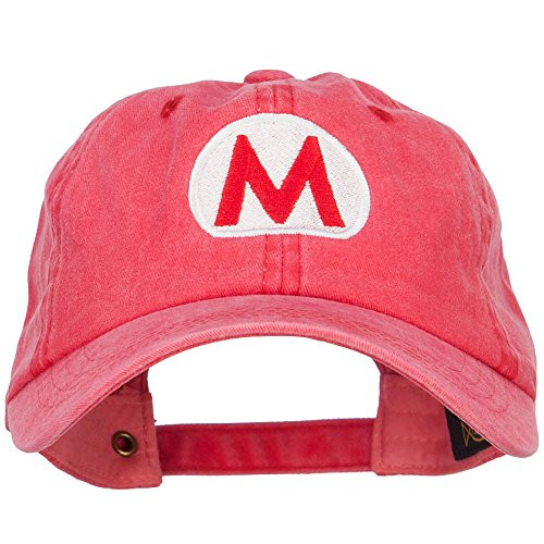 Mario Luigi Wario Waluigi Embroidered Unstructured Cap - Red OSFM