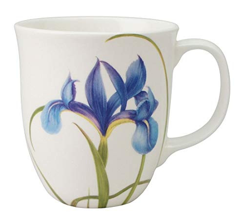 McIntosh Garden Collection Blue Iris Fine Bone China  12 oz  Java Mug in Matching Gift Box