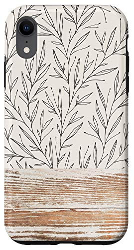iPhone XR Boho Botanical Leaf Pattern Case