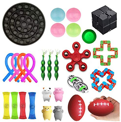 Fidget Toy Pack 24 Pcs Fidget Toy Set Cheap Sensory Toys for Kids Adults Stress Relief and Anti-Anxiety Tools Bundle Sensory Toys Set Sensory Therapy Toys for ADHD Autism Stress Anxiety 27pcs b Fidget Toy Pack 24 Pcs Fidget Toy Set Cheap Sensory Toys for Kids Adults Stress Relief and Anti-Anxiety Tools Bundle Sensory Toys Set Sensory Therapy Toys for ADHD Autism Stress Anxiety 27pcs b