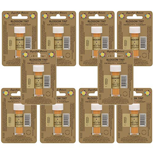 10 x Sugarflair Tangerine Edible Blossom Tints Food Colour Colouring Dust Powder 10 x Sugarflair Tangerine Edible Blossom Tints Food Colour Colouring Dust Powder