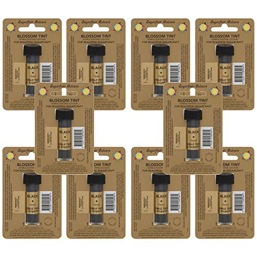 10x Sugarflair Black Edible Blossom Tints Cake Food Colour Colouring Dust Powder 10x Sugarflair Black Edible Blossom Tints Cake Food Colour Colouring Dust Powder