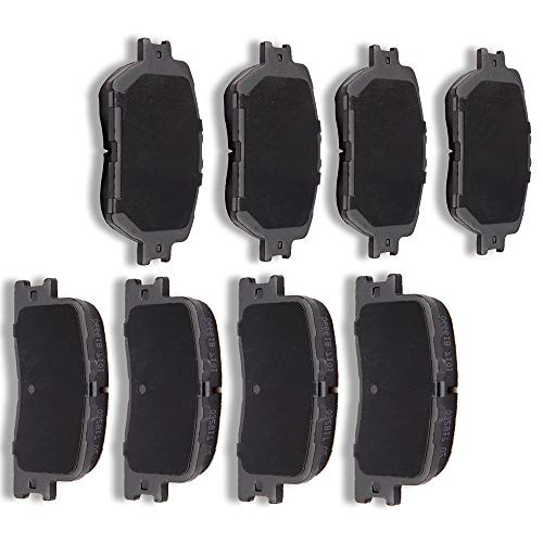 Front Rear Ceramic Brake Pads Kits 8pcs fit for 2002-2006 for Toyota Camry