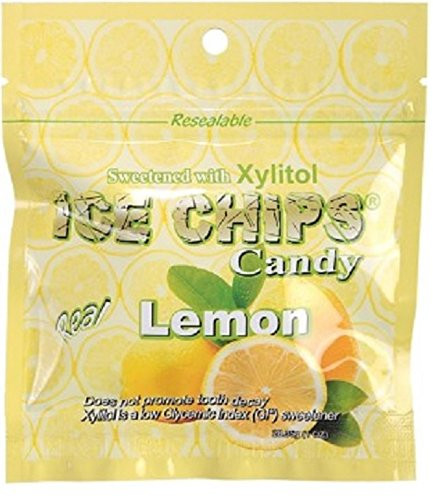 Ice Chips Candy in Re-sealable Pouches  Lemon 12-Pack
