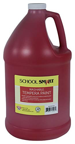 School Smart Washable Tempera Paint, Gallon, Red