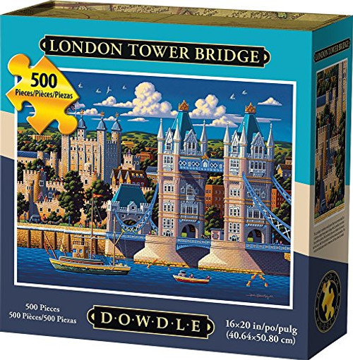 Jigsaw Puzzle - London Tower Bridge500 Pc By Dowdle Folk Art Jigsaw Puzzle - London Tower Bridge500 Pc By Dowdle Folk Art