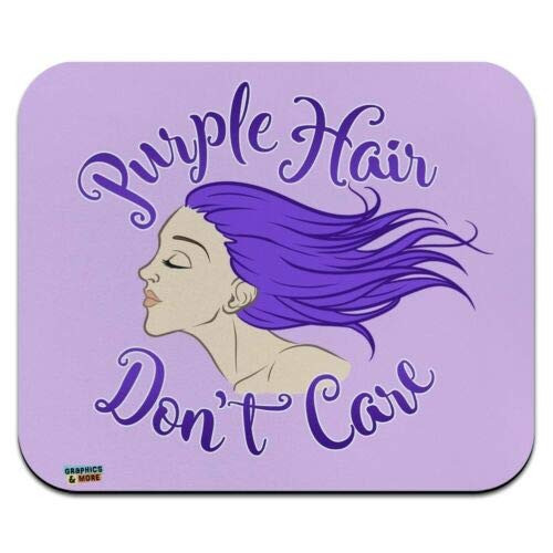 Mouse Mat Purple Hair Dont Care Low Profile Thin Mouse Pad 8 x 10 Inch Mousepad Gaming Mouse Pad