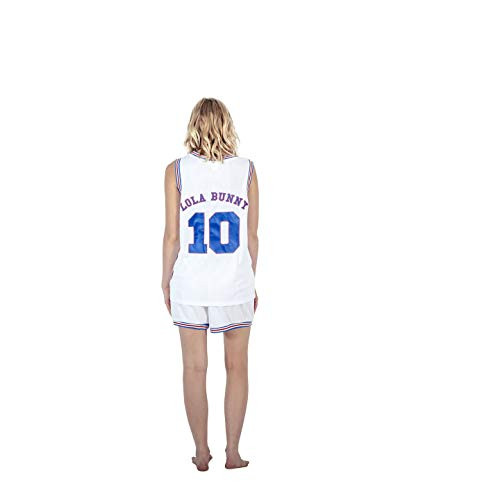 Space Jam Tune Squad Logo Lola Bunny 10 White Basketball Jersey  Adult Small Space Jam Tune Squad Logo Lola Bunny 10 White Basketball Jersey  Adult Small