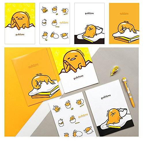 Sanrio Gudetama Lazy Egg A4 College Ruled Notebook Note Pad Set of 4