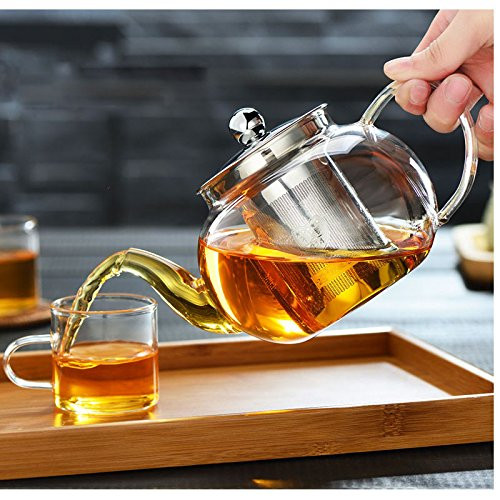 Cosy-Yc Glass Teapot With Infuser,Tea Kettle For Stovetop, Tea Pot With Stainless Steel Lid(1000ml/35oz) Cosy-Yc Glass Teapot With Infuser,Tea Kettle For Stovetop, Tea Pot With Stainless Steel Lid(1000ml/35oz)