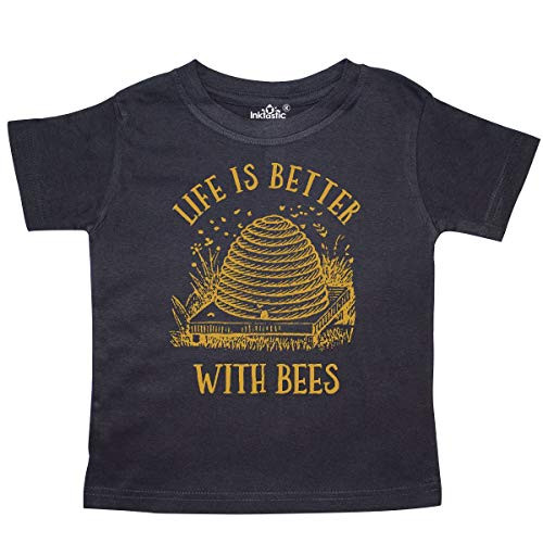 inktastic Lifes Better with Bees Toddler T-Shirt 2T Black 26be7