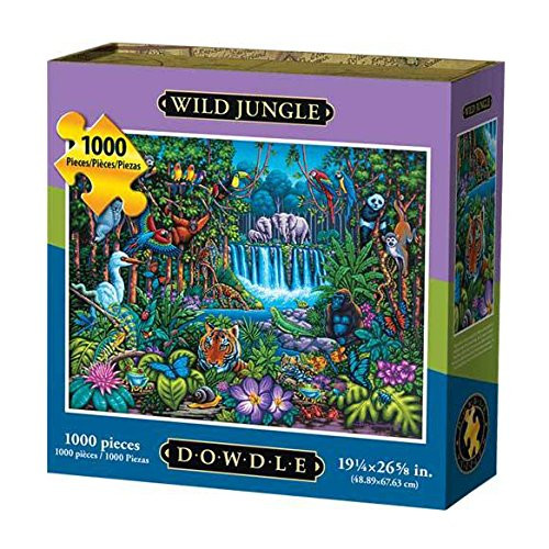 Dowdle Folk Art Wild Jungle Jigsaw Puzzle (1000 Piece) Dowdle Folk Art Wild Jungle Jigsaw Puzzle (1000 Piece)