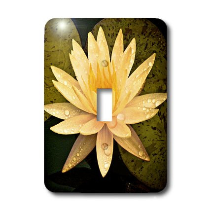 3dRose lsp_13905_1 Yellow Lotus Flower Single Toggle Switch