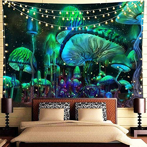 Psychedelic Mushroom Tapestry Fantasy Waves Hippie Tapestry Wall Hanging Nebula Galaxy Trippy Tapestries for Bedroom Living Room Dorm Decor 59x78 Psychedelic Mushroom Tapestry Fantasy Waves Hippie Tapestry Wall Hanging Nebula Galaxy Trippy Tapestries for Bedroom Living Room Dorm Decor 59x78