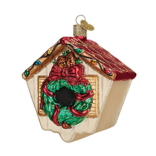 Old World Christmas Birdhouse Glass Blown Ornament Old World Christmas Birdhouse Glass Blown Ornament