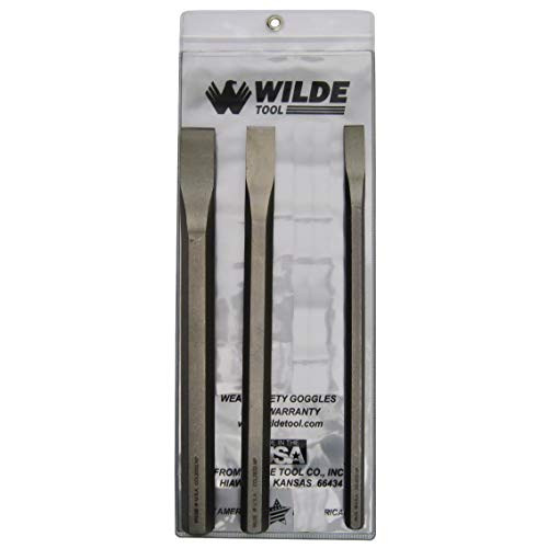 Wilde Tool CCL3.NP VP 3-Piece Long Cold Chisel Set-Vinyl Pouch