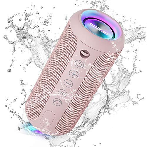 Ortizan Portable Bluetooth Speaker IPX7 Waterproof Wireless Speaker with 24W Loud Stereo Sound Outdoor Speakers with Bluetooth 5.0 30H Playtime66ft Bluetooth RangeTWS Pairing for Home  Pink