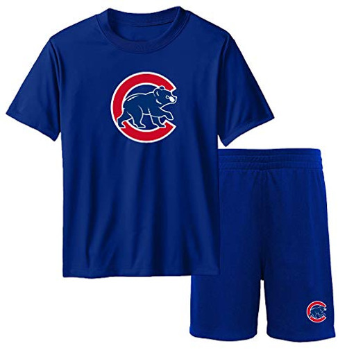 Outerstuff MLB Youth 8-20 Team Color Performance Primary Logo T-Shirt and Shorts Set Medium 10-12 Chicago Cubs Blue Outerstuff MLB Youth 8-20 Team Color Performance Primary Logo T-Shirt and Shorts Set Medium 10-12 Chicago Cubs Blue