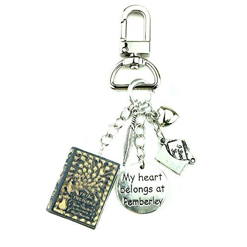 Pride and Prejudice Jane Austen First Edition Clay Mini Book Key Chain Ring Bag Purse Backpack Clip Pride and Prejudice Jane Austen First Edition Clay Mini Book Key Chain Ring Bag Purse Backpack Clip
