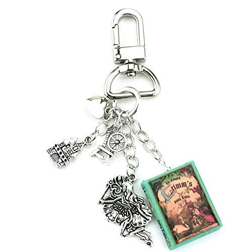 Grimms Fairy Tales Jacob and Wilhelm Grimm Clay Mini Book Key Chain Bag Purse Backpack Clip Clasp Grimms Fairy Tales Jacob and Wilhelm Grimm Clay Mini Book Key Chain Bag Purse Backpack Clip Clasp