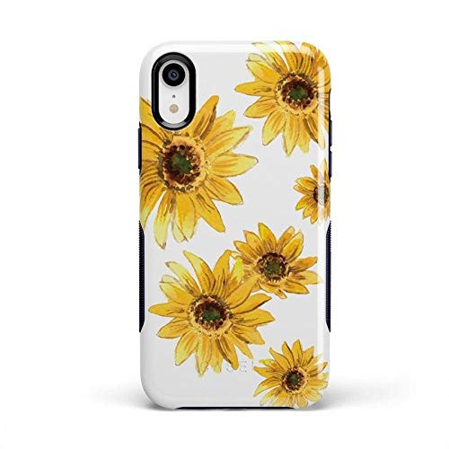 Casely iPhone XR Phone Case - Bright Yellow Sunflowers Case - 360 Degree Coverage for Your Phone - Precise Cutouts 1mm Raised Lip Camera Protection - Bold
