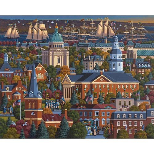 Jigsaw Puzzle - Annapolis 500 Pc By Dowdle Folk Art Jigsaw Puzzle - Annapolis 500 Pc By Dowdle Folk Art