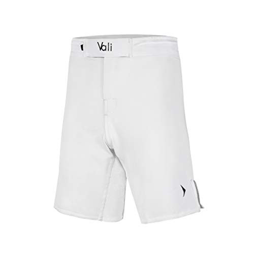 Vali Ortal MMA Shorts for Training No Gi BJJ Jiu Jitsu Grappling UFC  White S