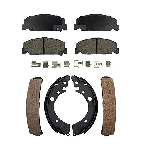 Detroit Axle - All Front Ceramic Brake Pads and Rear Shoes for 1992 1993 1994 1995 1996 1997 1998 1999 2000 2001 2002 Honda Civic 1984 1985 Honda Accord