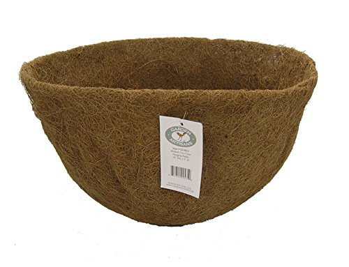 Garden Artisans 14 inch  Round Molded Coco Liner - Single - 14 inch  x 9 inch  for Hanging Baskets