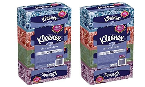 Kleenex Ultra Soft Facial Tissue Regular 8 Boxes 120 Count Each 3 ply White