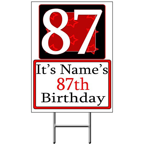 Personalized 87 Year Old Yard Sign  Each  - Customized by Partypro