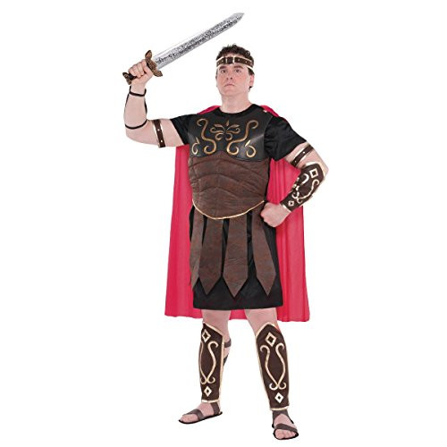 amscan 841394 Roman Centurion Costume Adult Plus Size 1 Piece Gold